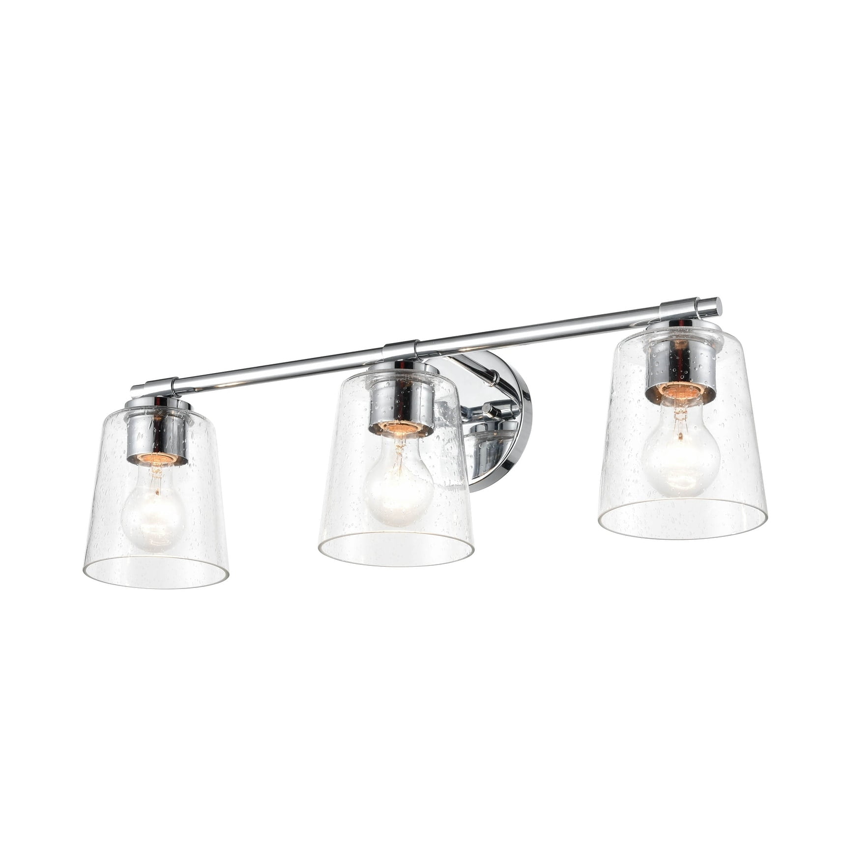 Millennium Lighting 3 Light Bathroom Vanity Fixture with Clear Seeded ...