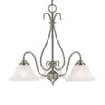 thumbnail image 1 of 793-SN Millennium Lighting 3 Light Chandelier-20 Inches Tall and 22.5 Inches Wide-Satin Nickel Finish    -Traditional Installation, 1 of 2