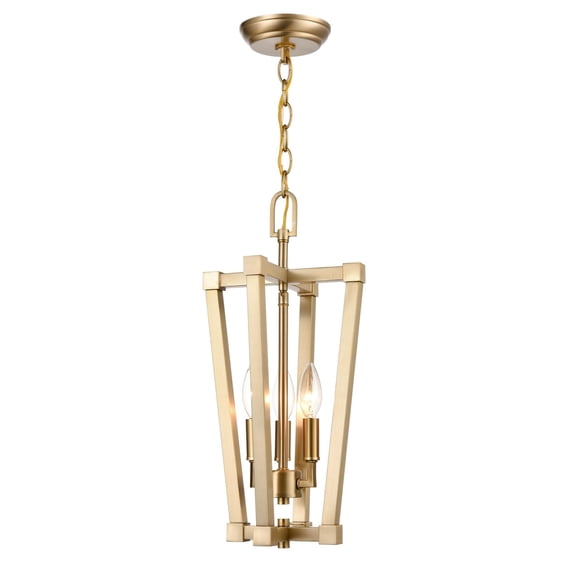 9123-MG-Millennium Lighting-3 Light Pendant-19 Inches Tall and 9 Inches Wide-Modern Gold Finish -Traditional Installation