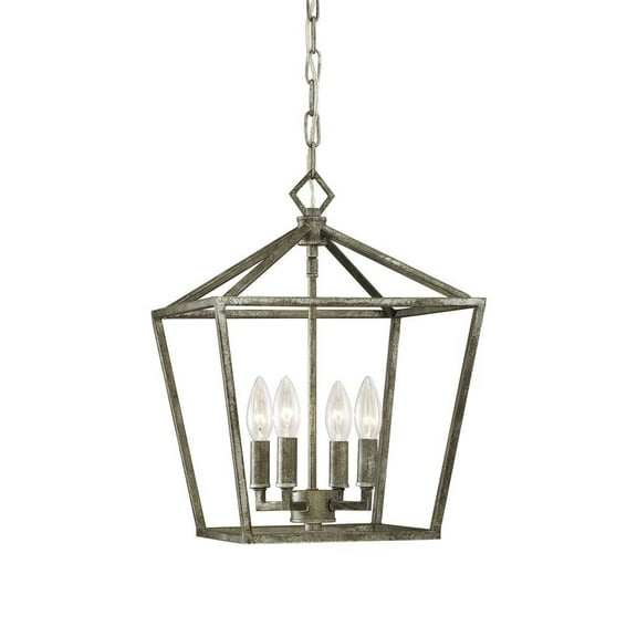 3234-AS-Millennium Lighting-4 Light Pendant-18 Inch Tall and 12 Inch Wide-Antique Silver Finish    -Traditional Installation