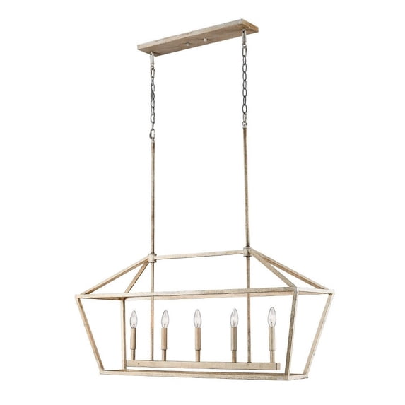 3245-VW Millennium Lighting 5 Light Pendant-56 Inches Tall and 12 Inches Wide-Vintage White Finish