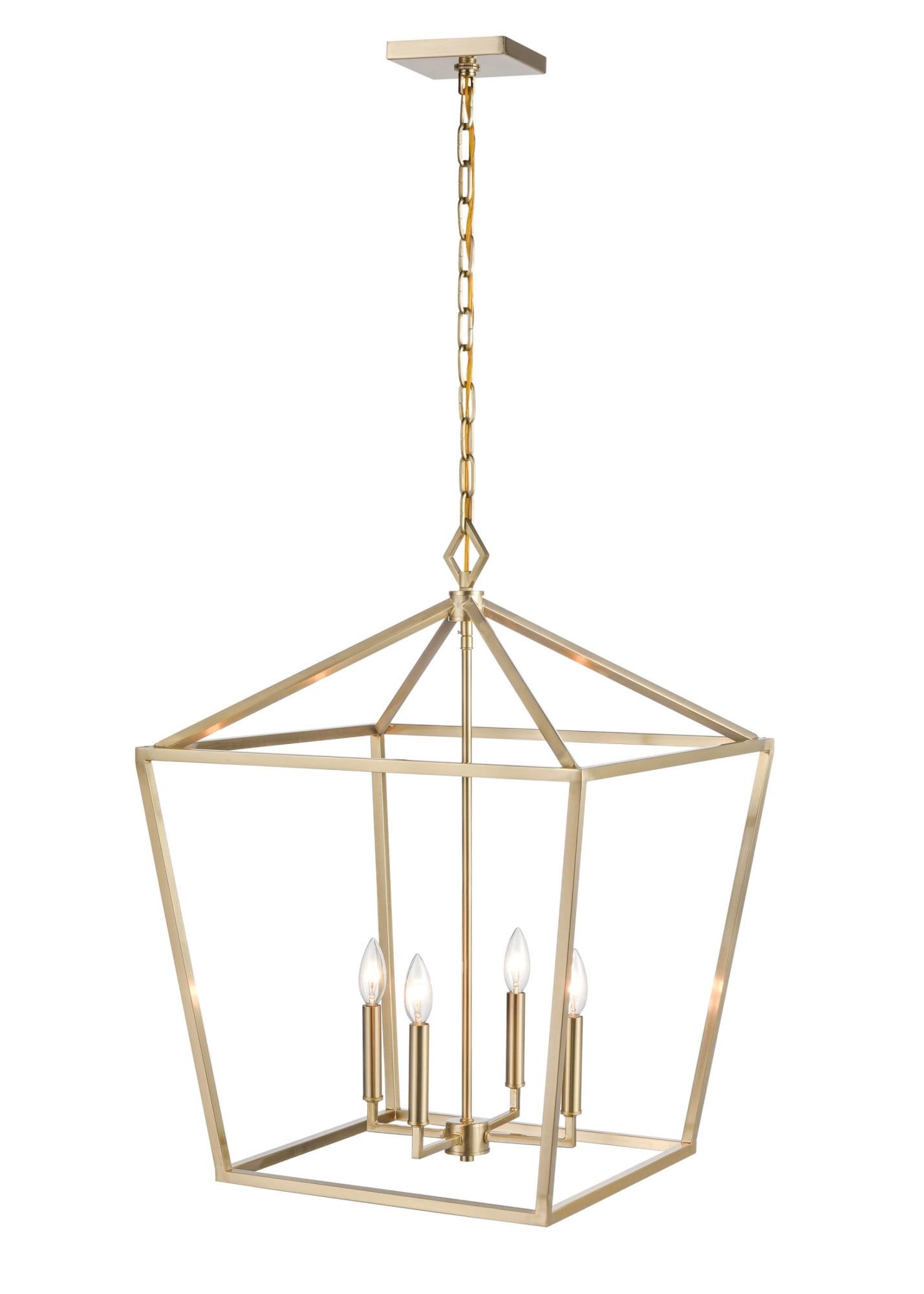 Elegant Modern Gold 20" Indoor/Outdoor Taper Candle Pendant