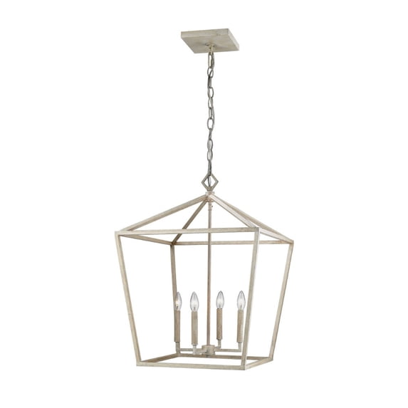3254-VW Millennium Lighting 4 Light Pendant-30 Inches Tall and 20 Inches Wide-Vintage White Finish -Traditional Installation