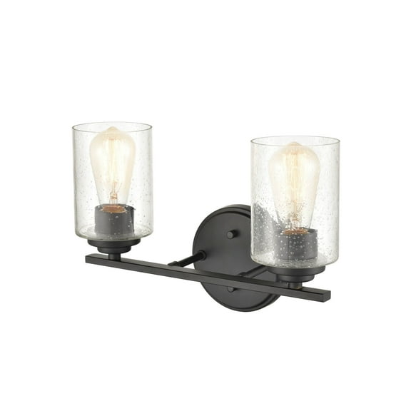 2 - Light Matte Black / Black Wall Sconce