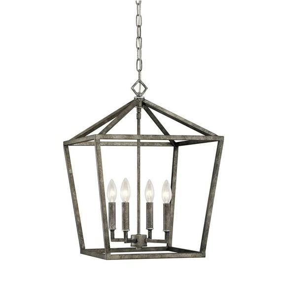 Open Box Millennium Lighting 4 Light Metal Pendant Light in Multiple Finishes Antique Silver Antiqued N/A