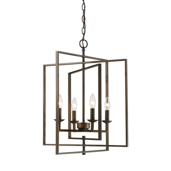 3231-RBZ Millennium Lighting Nellis - 4 Light Pendant-24.5 Inch Tall and 20 Inch Wide-Rubbed Bronze Finish -Traditional Installation