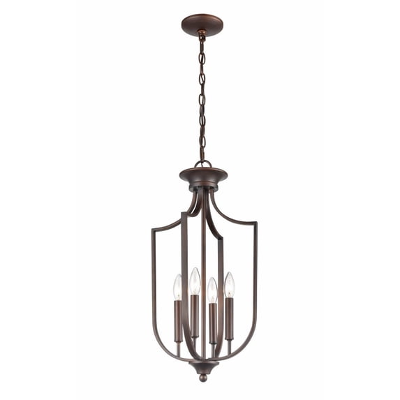 9835-RBZ Millennium Lighting 4 Light Pendant-24 Inches Tall and 12 Inches Wide-Rubbed Bronze Finish -Traditional Installation