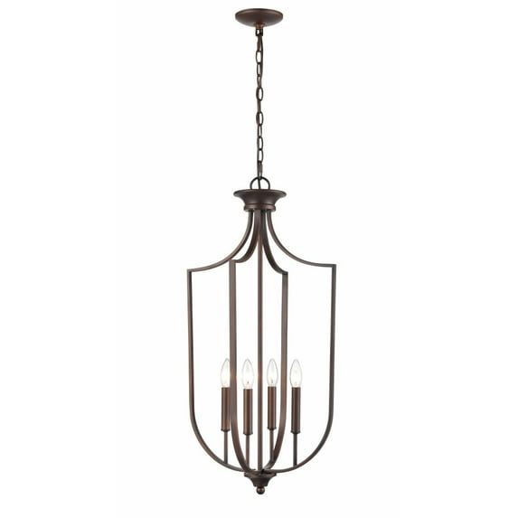 9837-RBZ Millennium Lighting 4 Light Pendant-31.5 Inches Tall and 16 Inches Wide-Rubbed Bronze Finish -Traditional Installation