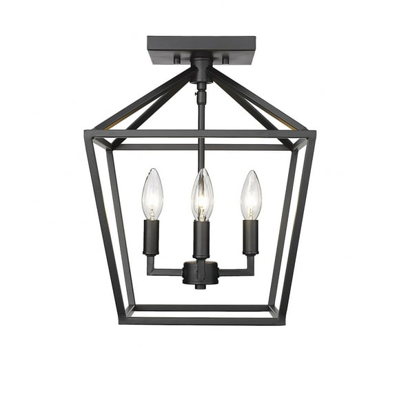 Millennium Lighting  4 Light Semi-Flush Ceiling Mount Fixture Matte Black