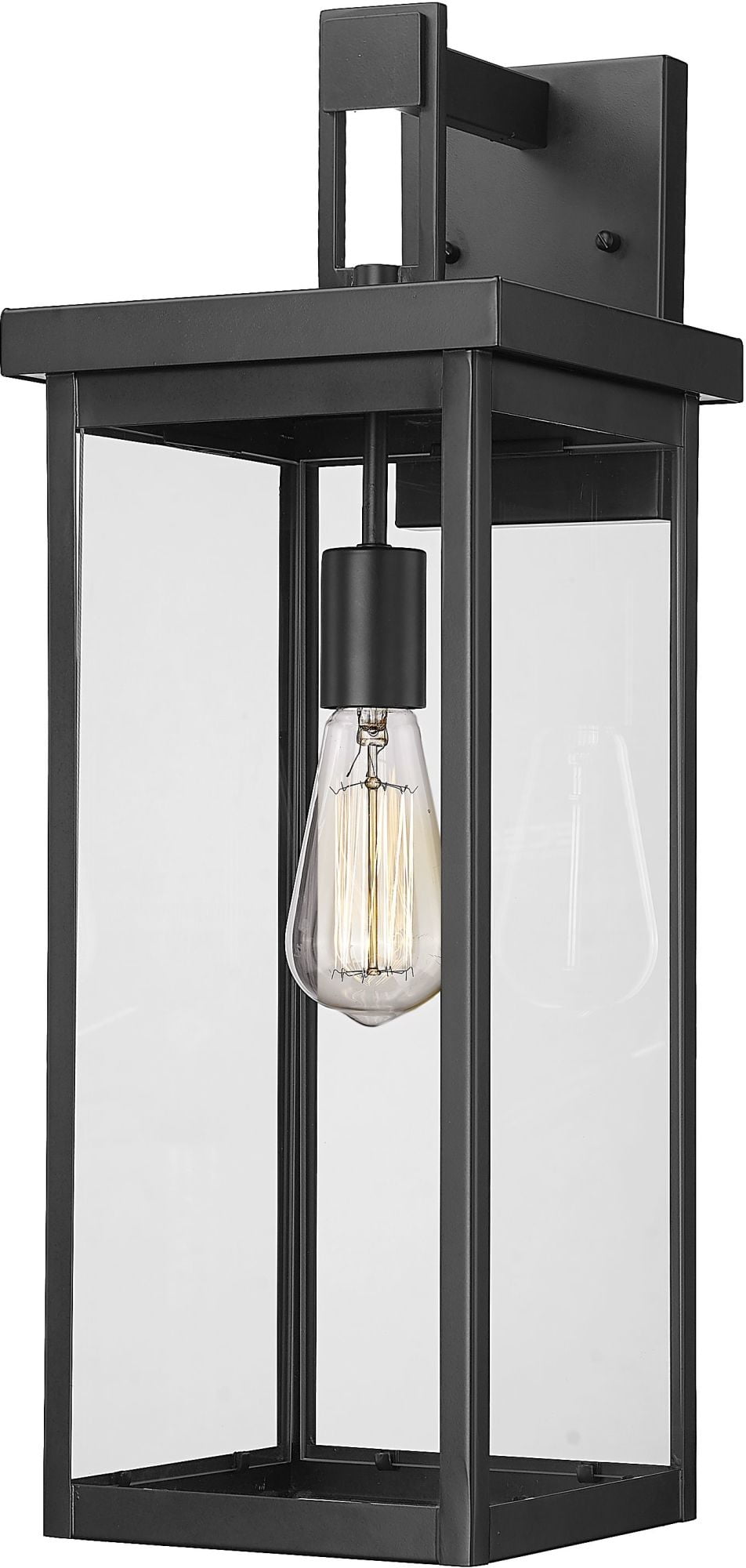 Barkeley 22" Black Bronze Steel Outdoor Wall Sconce