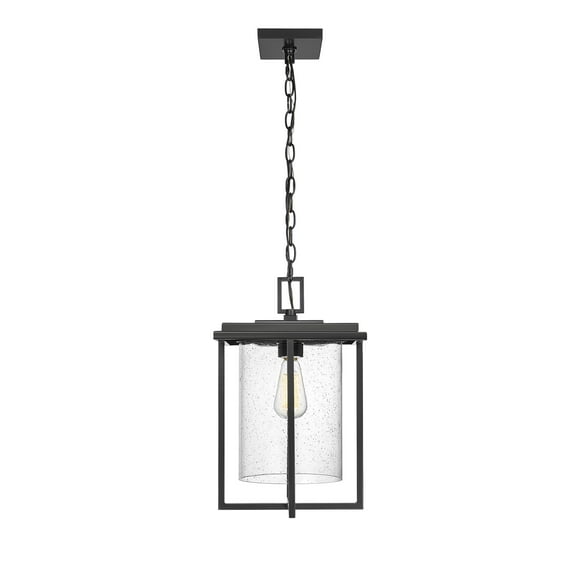 Millennium Lighting Oakland 1 Light Outdoor Hanging Lantern in Powder Coated Black with ClearGlass Shades