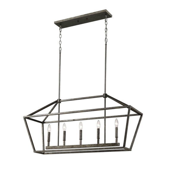 Millennium Lighting 5 Light Kitchen Island Fixture Antique Silver Antiqued N/A
