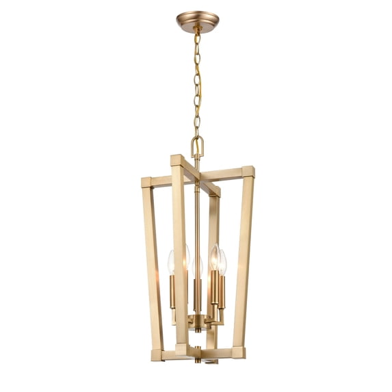 9125-MG-Millennium Lighting-5 Light Pendant-25 Inches Tall and 13 Inches Wide-Modern Gold Finish -Traditional Installation