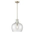 thumbnail image 1 of Millennium Lighting  50" Metal 1 Light Pendant Fixture with Clear Glass Shade Modern Gold Brushed Nickel, 1 of 5