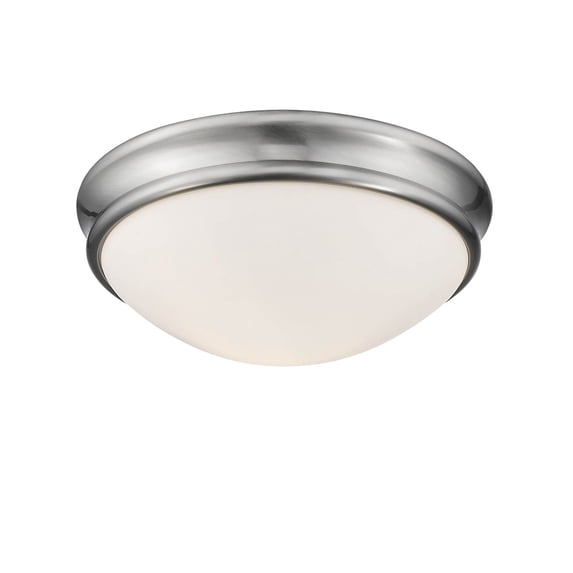 Millennium Lighting Metal 1 Light Flushmount Ceiling Light Brushed Nickel Brushed Nickel