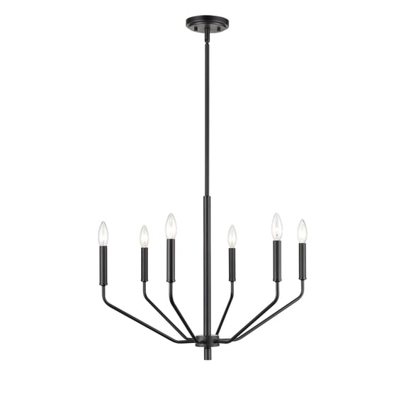 8166-MB Millennium Lighting Laurell - 6 Light Chandelier-18.75 Inch Tall and 24 Inch Wide