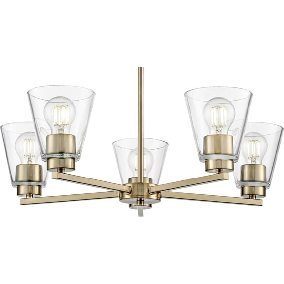 Millennium Lighting 64105-MG Strayhan 5 Light 24" Wide Lantern Chandelier - Gold