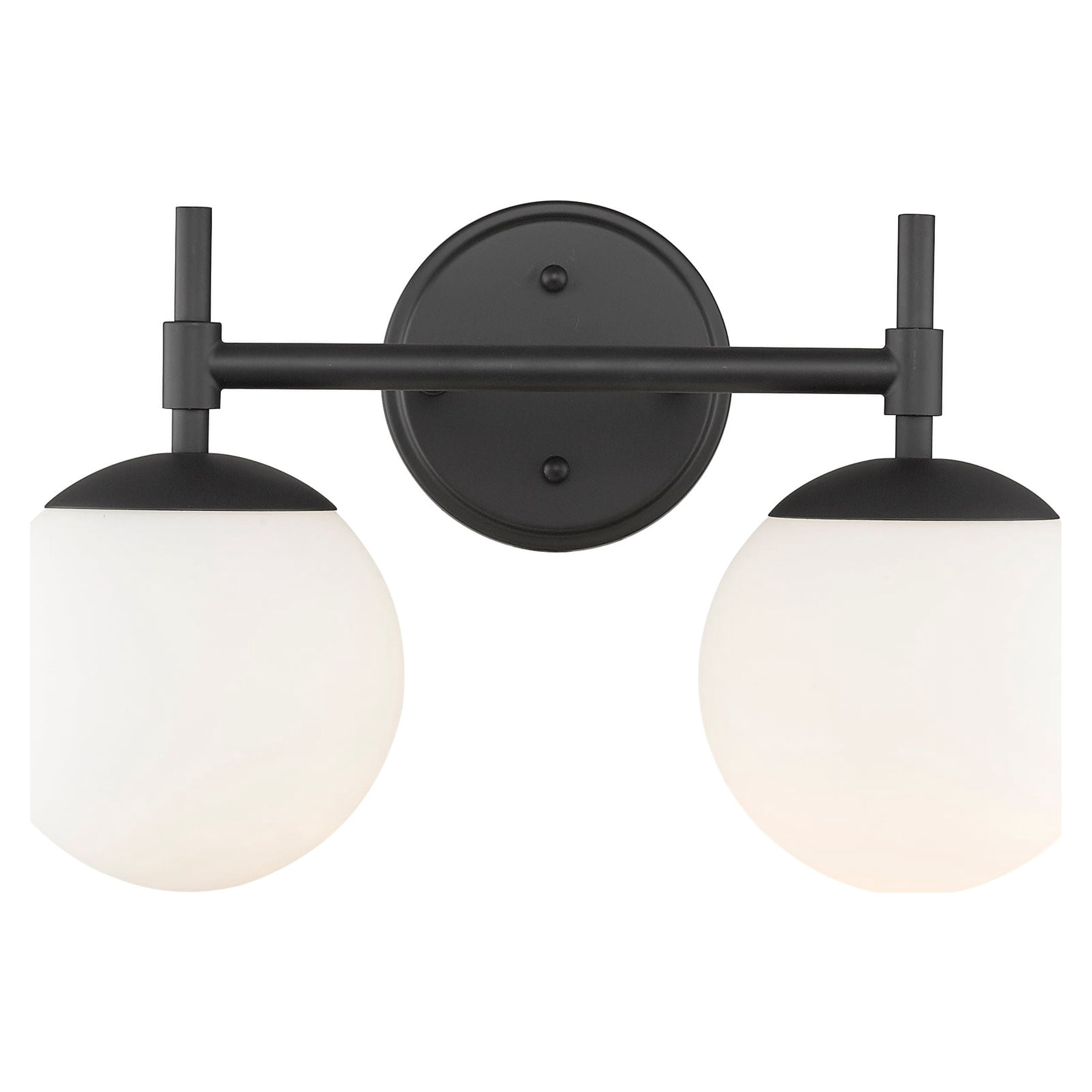 Millennium Lighting 929 Lighting 2 Light Bathroom Vanity Fixture with Opal Glass Shades Matte Black Black Matte