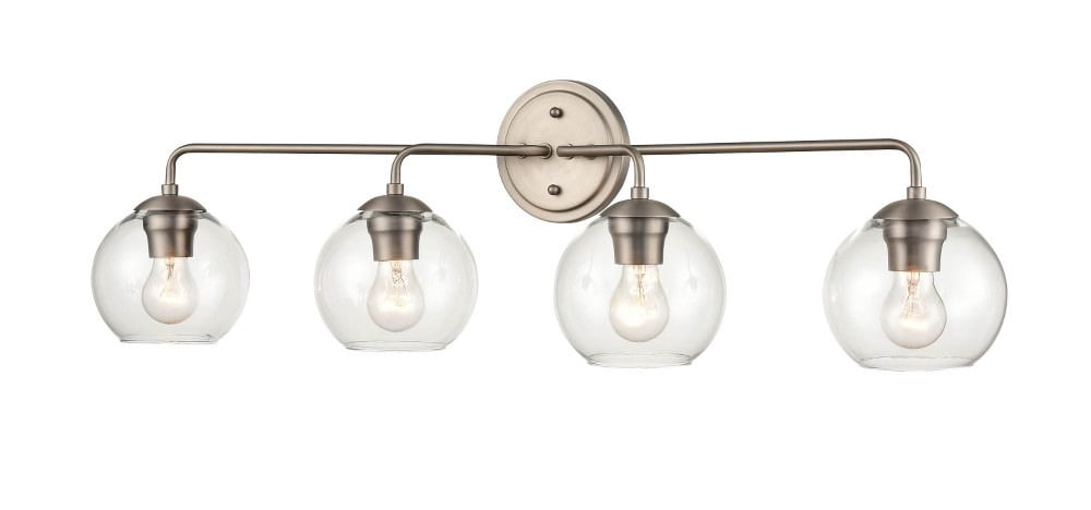 9754-SN Millennium Lighting 4 Light Bath Vanity-10 Inches Tall and 35 Inches Wide-Satin Nickel Finish