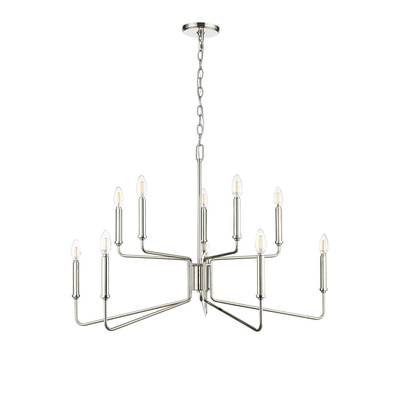 Millennium Lighting 98009-MB Senoia 9 Light 33" Wide Pillar Candle Style Chandelier -
