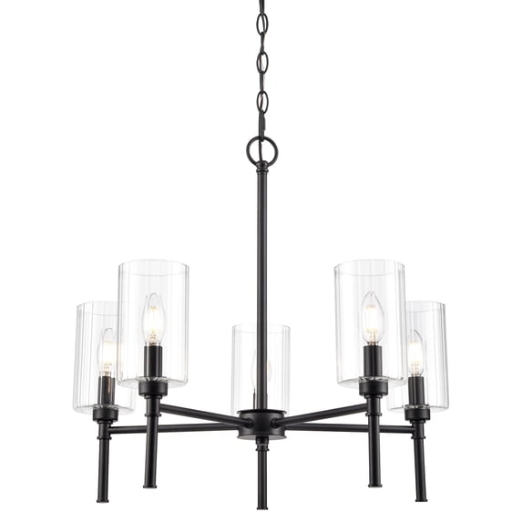 Millennium Lighting 9915 Chastine 5 Light 24" Wide Chandelier - Black