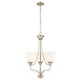 thumbnail image 1 of Millennium Lighting  Alberta Chandelier with Frosted Glass Shades Modern Gold 3 3 Lights Gold, 1 of 4