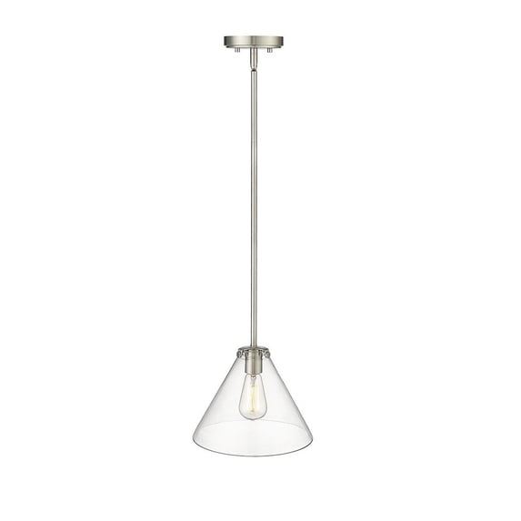 Millennium Lighting Aliza 1 Light Pendant with Clear Glass Shades Brushed Nickel
