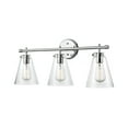 thumbnail image 1 of Millennium Lighting  Aliza 3 Light Vanity Fixture with Clear Glass Shades Chrome Chrome Polished, 1 of 2