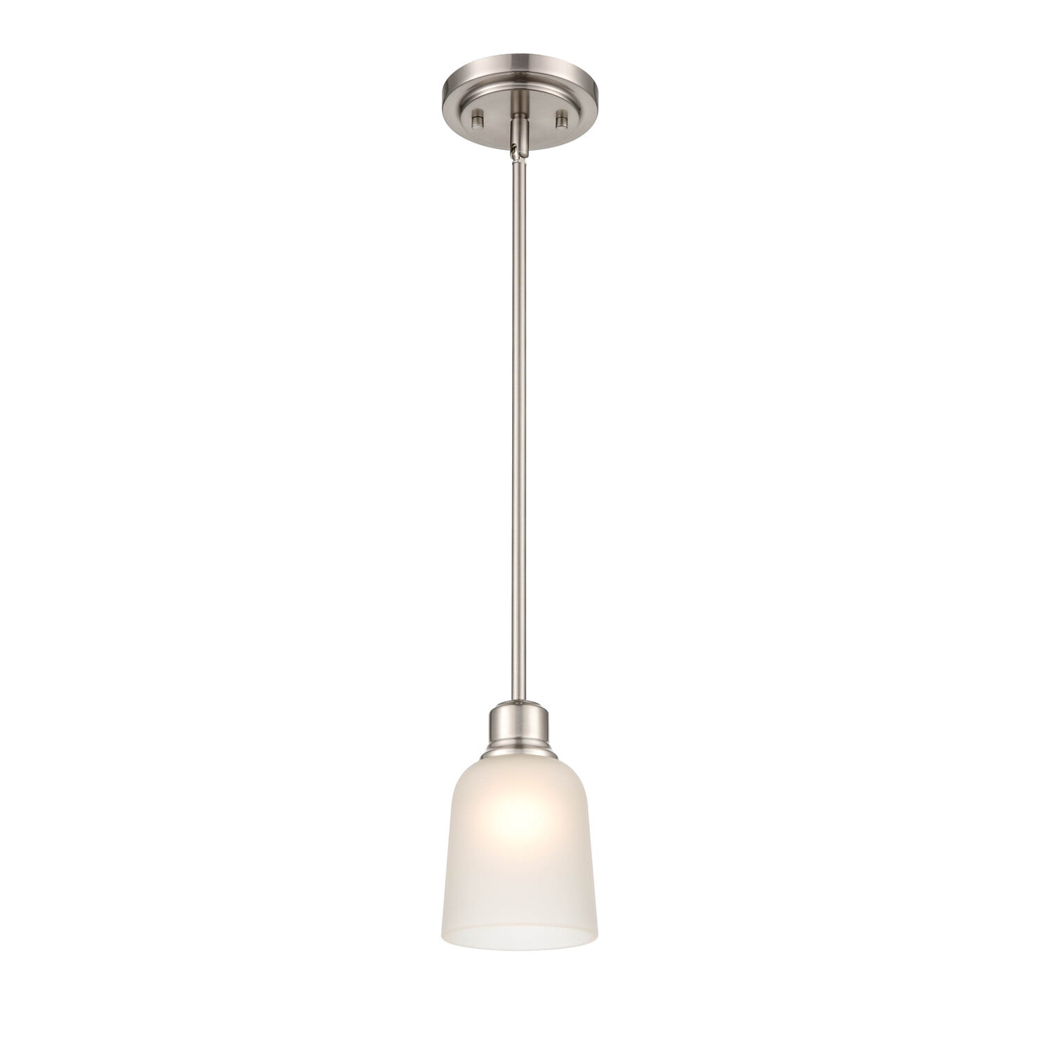 Elegant Amberle Brushed Nickel Globe Pendant with Frosted Glass
