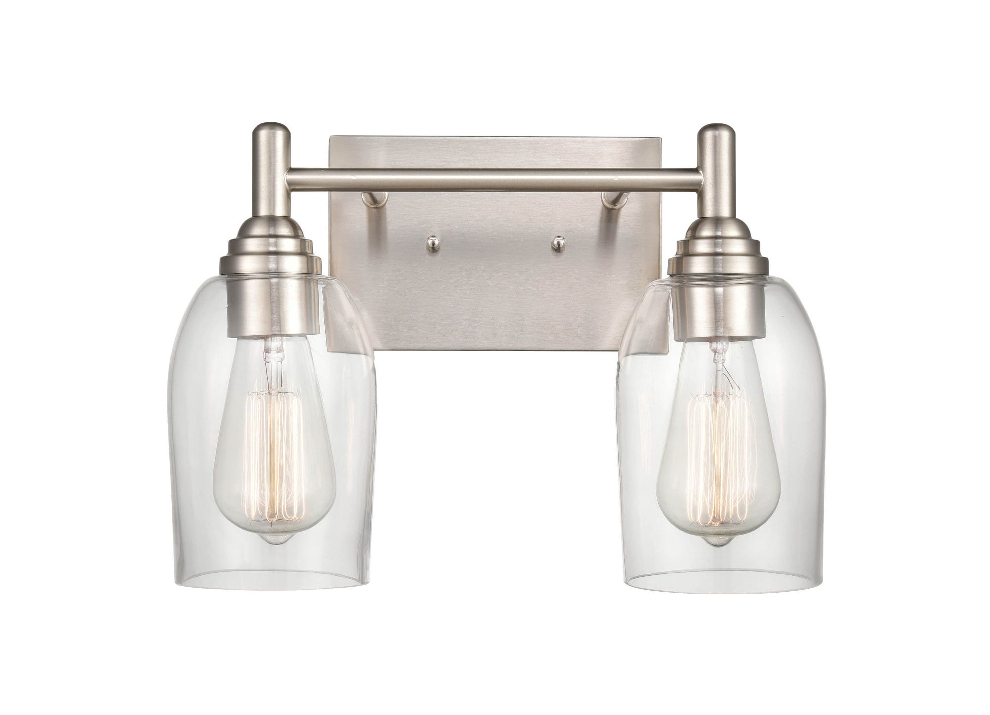 Millennium Lighting  Arlett 2 Light Vanity Fixture in Modern Gold or Brushed Nickel Brushed Nickel Nickel Brushed