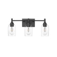 thumbnail image 1 of Millennium Lighting  Arlett 3 Light Vanity fixture in Multiple Finishes with Clear Glass Shades Matte Black Black Matte, 1 of 5
