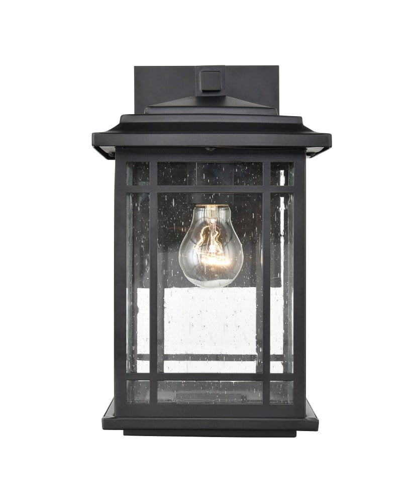 Armington Powder Coat Black Metal Outdoor Wall Lantern 12"x7"