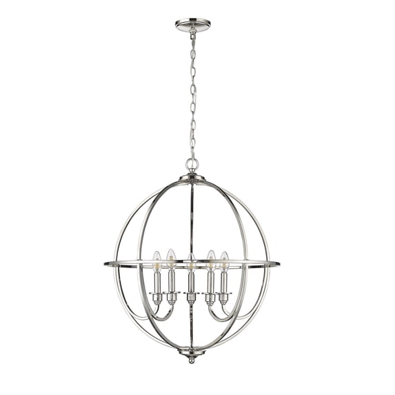 Millennium Lighting Artemis 5/6 Chandelier Ceiling Light Polished Nickel - 5