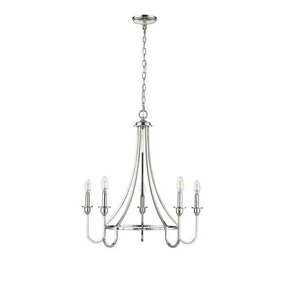 Millennium Lighting Artemis 5/6 Chandelier Ceiling Light Polished Nickel - 5