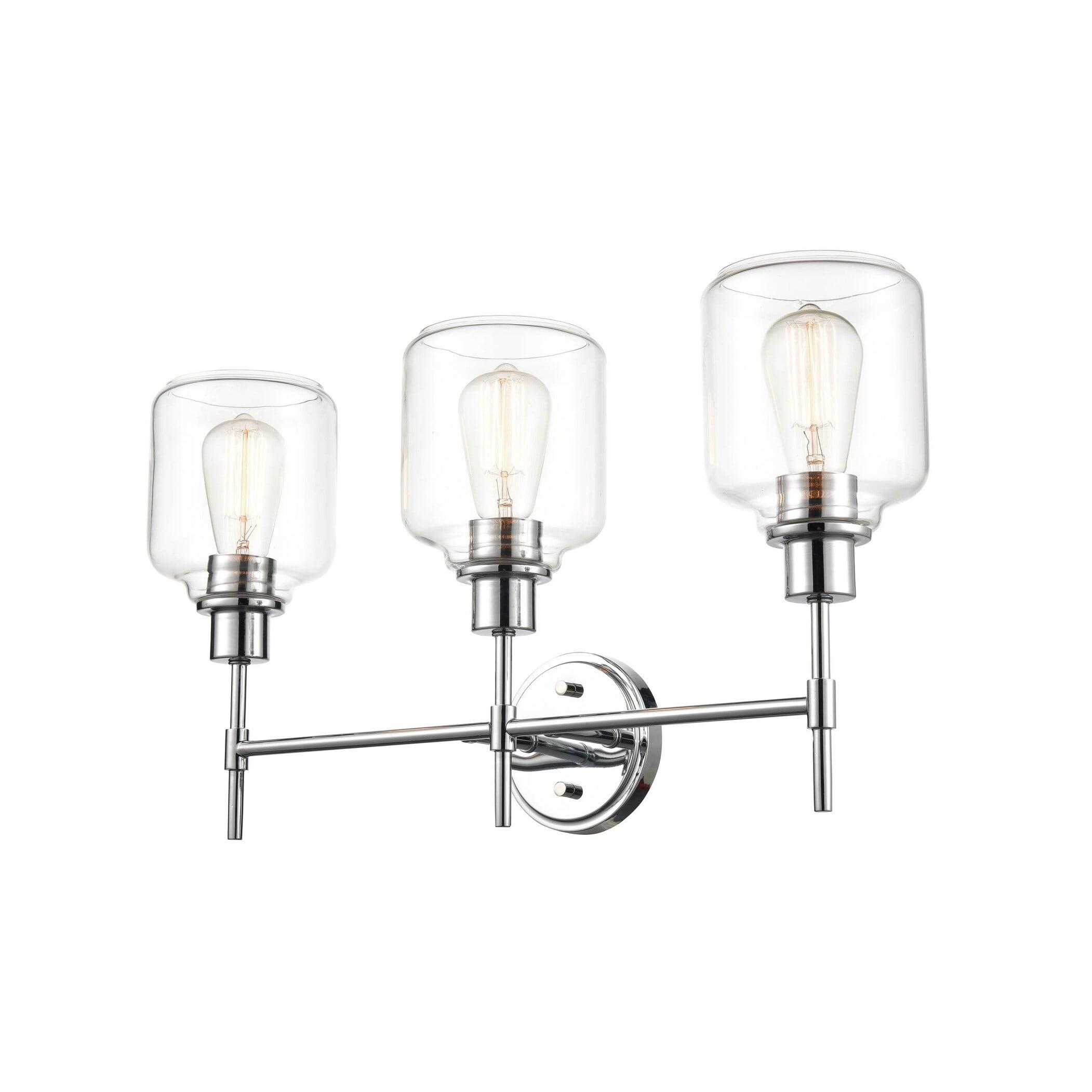 Millennium Lighting Asheville 3 Light Bathroom Vanity Fixture with Clear Glass Shades in