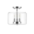 thumbnail image 1 of Millennium Lighting  Asheville 3 Light Semi-Flush Ceiling Mount Fixture Chrome, 1 of 5