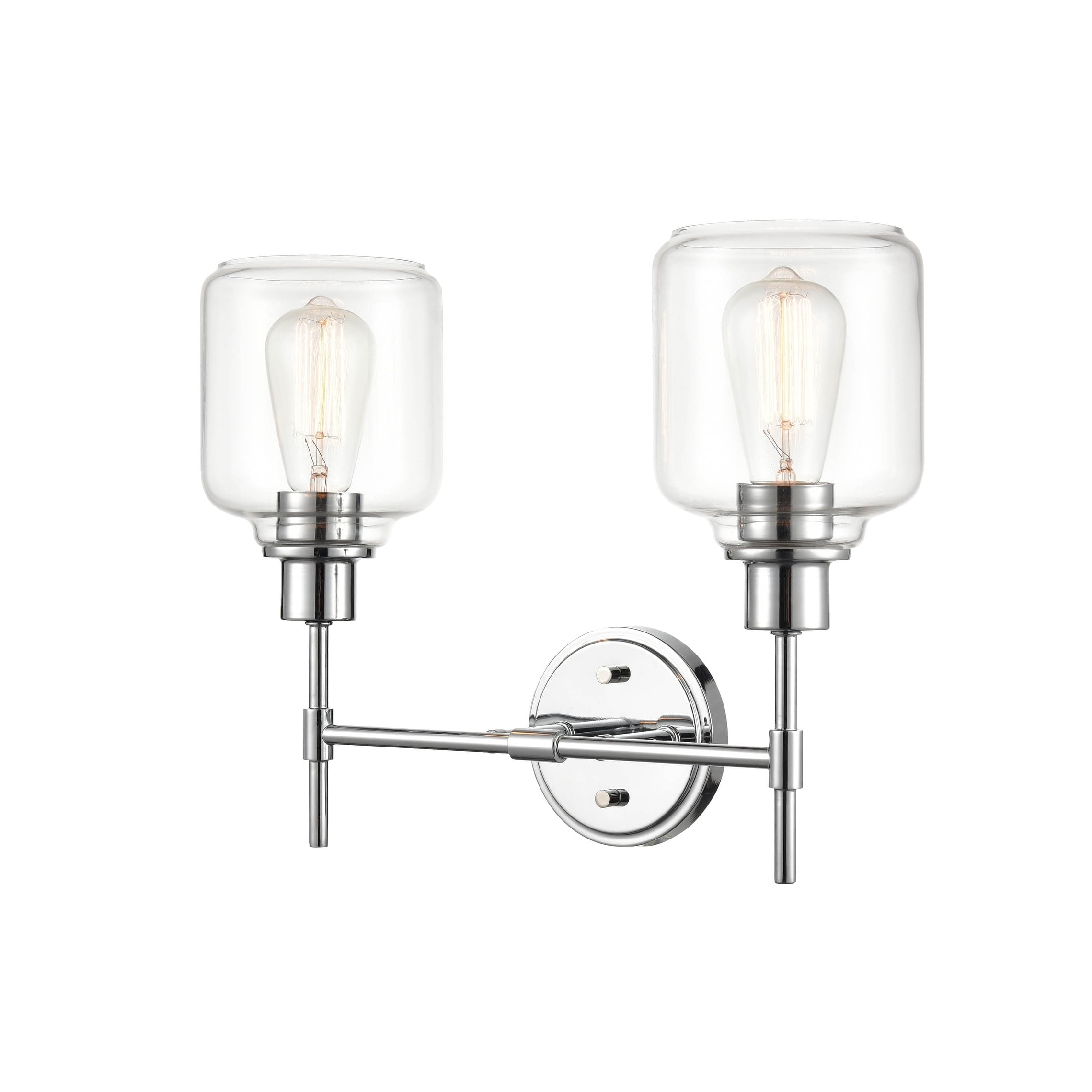 Millennium Lighting Asheville Bathroom 2 Light Vanity Fixture with Clear Glass Shade in Multiple