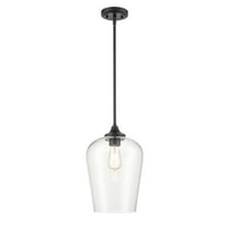 Millennium Lighting Ashford 1 Light Mini-Pendant in Multiple Finishes with a Clear Glass Shade Matte Black Matte N/A