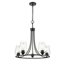 9725-MB Millennium Lighting Ashford - 5 Light Chandelier-25 Inch Tall and 25 Inch Wide-Matte Black Finish    -Traditional Installation