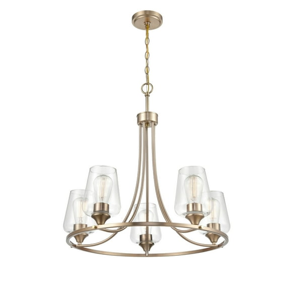 9725-MG Millennium Lighting Ashford - 5 Light Chandelier-25 Inch Tall and 25 Inch Wide-Modern Gold Finish    -Traditional Installation