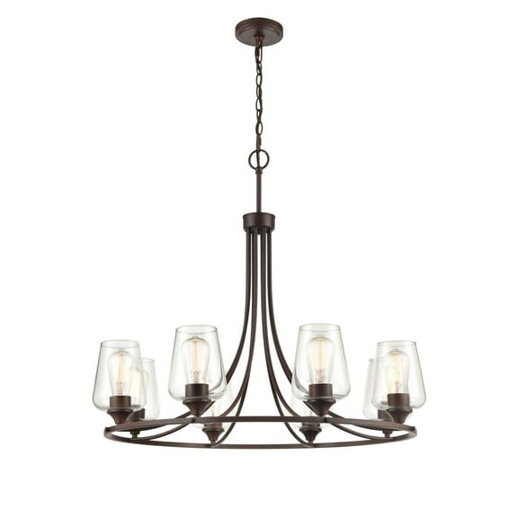 9728-RBZ Millennium Lighting Ashford - 8 Light Chandelier-28 Inch Tall and 32 Inch Wide-Rubbed Bronze Finish    -Traditional Installation