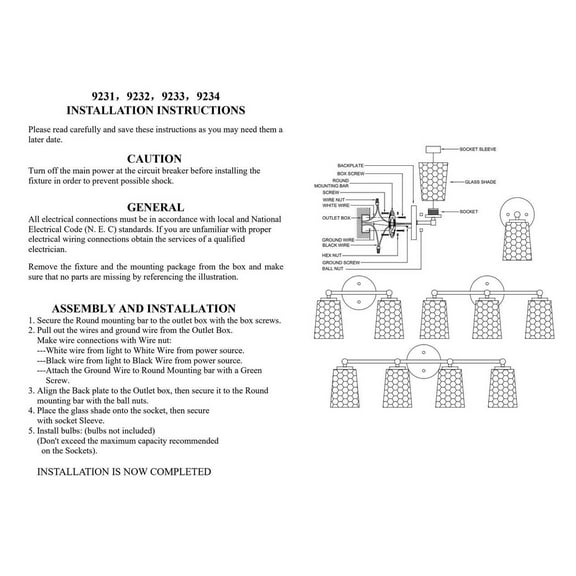 Millennium Lighting  Ashli 2/4 Light Vanity Light with Clear Honeycomb Glass Shades 4 Light - Matte Black