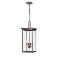 thumbnail image 1 of Millennium Lighting  Barkeley 1 Light Outdoor Hanging Lantern in Powder Coated Black with ClearGlass Shades 27 Inch - Powder Coat Brown, 1 of 5