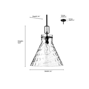 Millennium Lighting  Barlon 1 Light Pendant Fixture 12.8 Inch - Polished Nickel