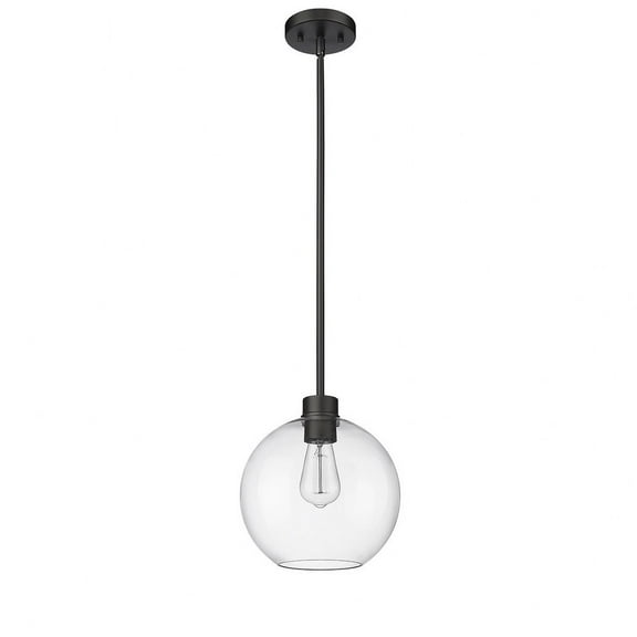 Millennium Lighting  Basin 1 Light Outdoor Hanging Pendant with Clear Glass Shades Powder Coat Black