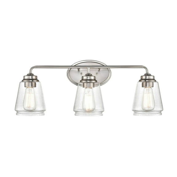 Millennium Lighting Bathroom 3 Light Vanity Fixture in Multiple Finishes Brushed Nickel Nickel Brushed