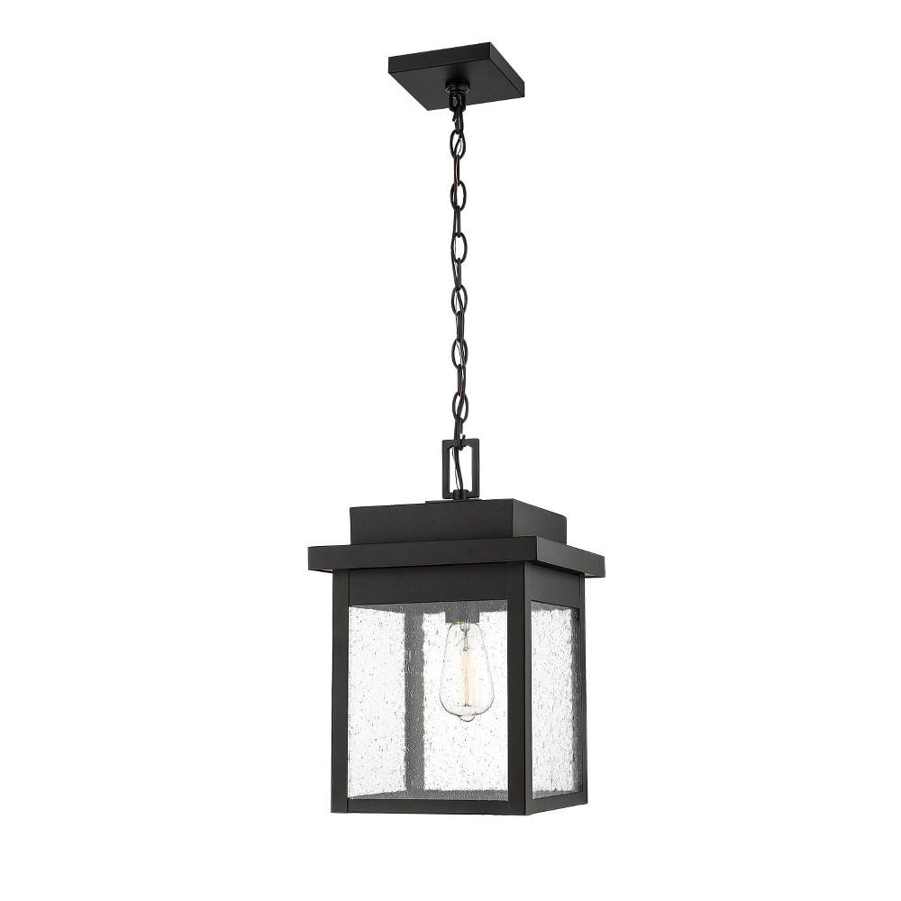 Belle Chasse 17" Powder Coat Black Outdoor Hanging Lantern