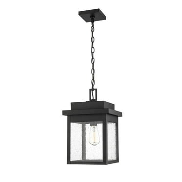 2665-PBK-Millennium Lighting-Belle Chasse - 1 Light Outdoor Hanging Lantern-17 Inches Tall and 10.5 Inches Wide-Powder Coat Black Finish