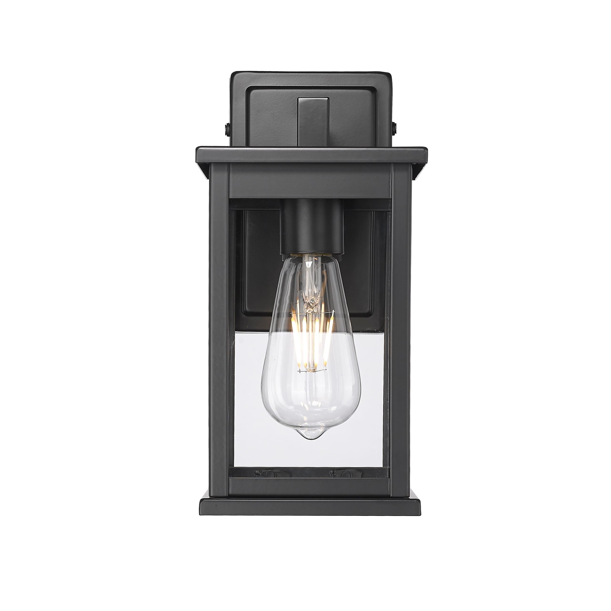 Open Box Millennium Lighting Bowton II 1 Light Outdoor Wall Sconce in Powder Coat Black 13 Inch