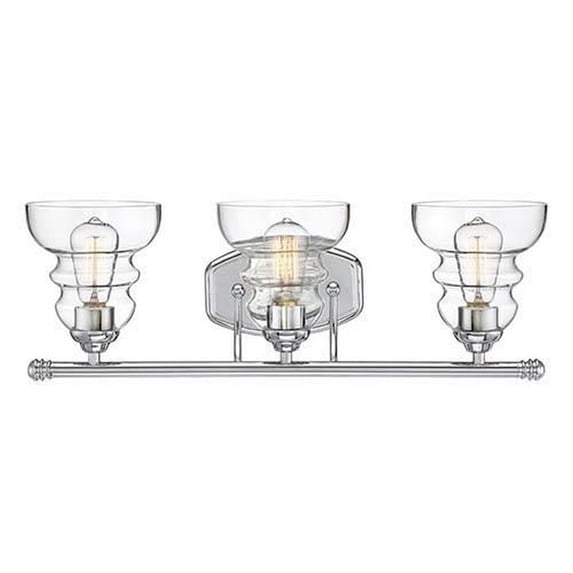 7333-CH Millennium Lighting Brighton - 3 Light Bath Vanity-8 Inches Tall and 24 Inches Wide-Chrome Finish